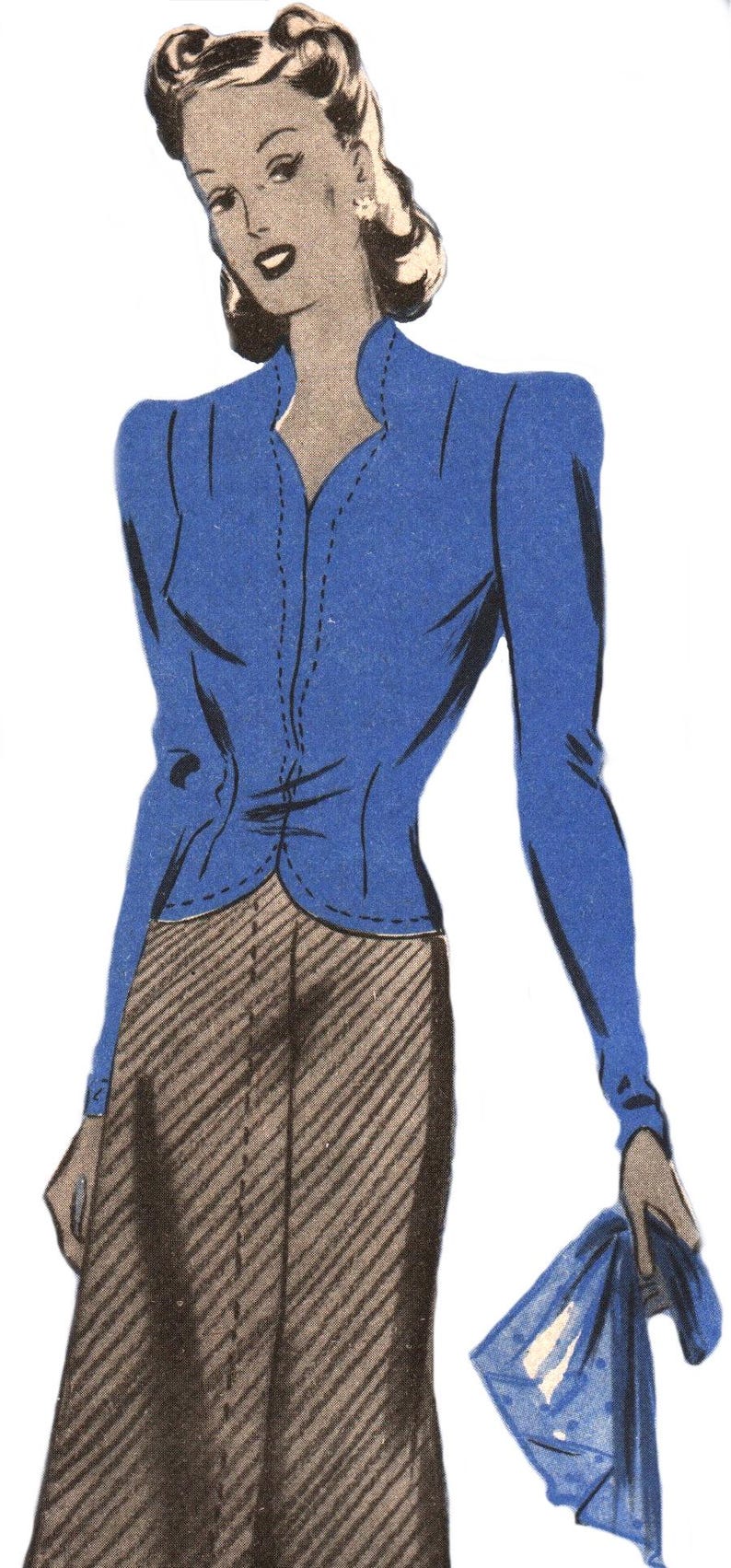 Embroidered Vintage Sweater-Bust 44