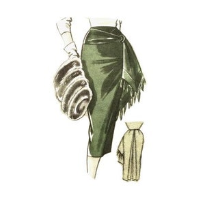 Vintage 70cm/27.5&quot; waist size 1950s straight / pencil skirt sewing pattern