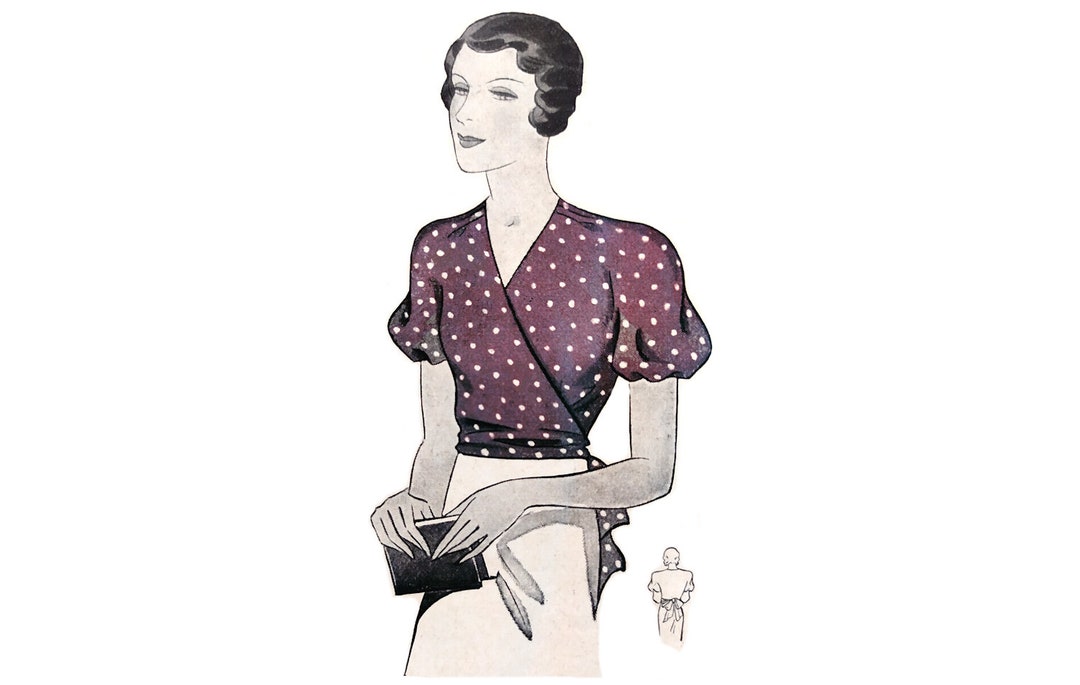 Patrón Blusa Cruzada Al Frente Patrón De Costura Para Blusa