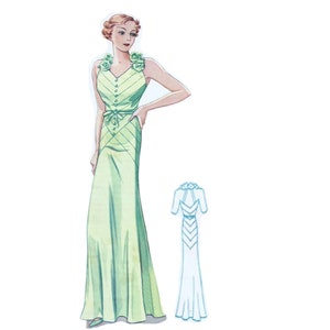 Vintage 102cm/41&quot; bust size 1930s sleeveless formal / evening / prom dress sewing pattern