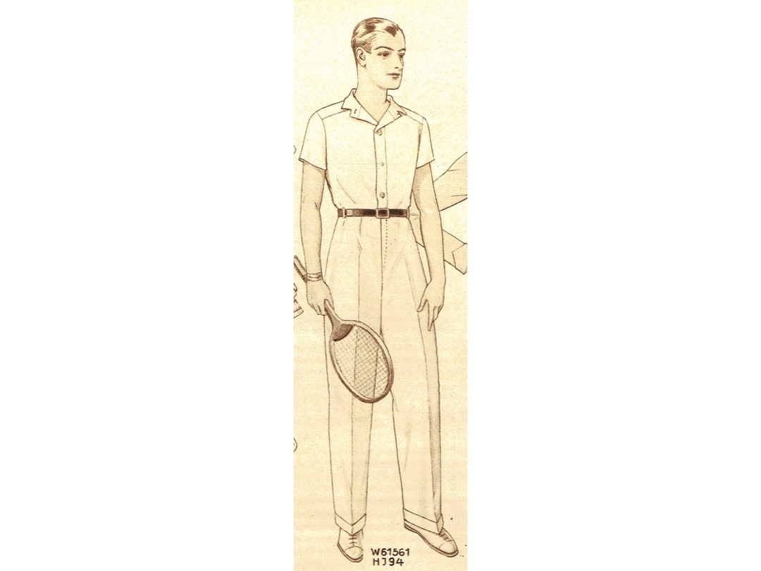 Abbigliamento da uomo vintage anni '30 classico taglio dritto