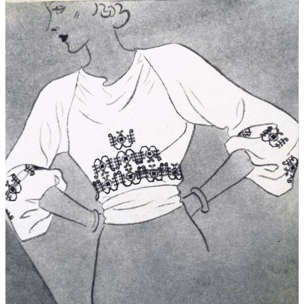 Raglan SLV Blouse W/Embroidery main image 1