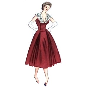 Vintage 96cm/38&quot; bust size 1950s summer sleeveless tea dress / day dress and jacket sewing pattern.
