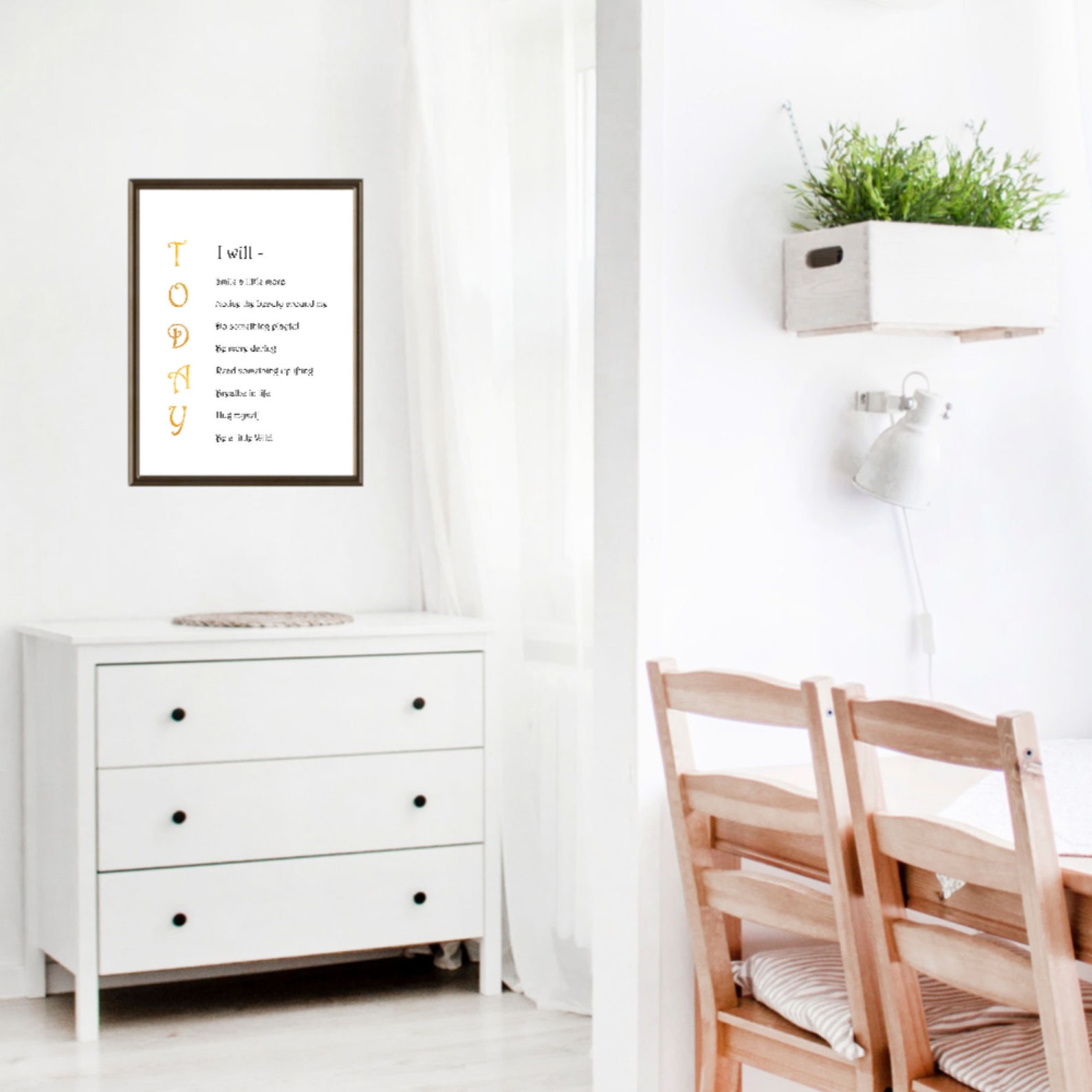 Dit inspirerende geluk citaat Vandaag zal ik maakt Etsy