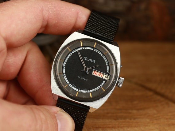 USSR watch, Slava watch, antique watch, vintage m… - image 1