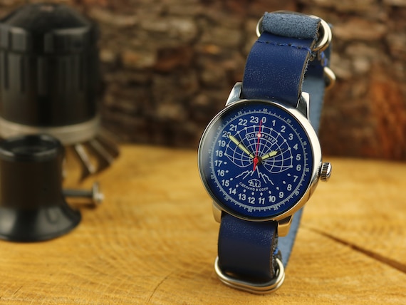 Soviet watch, Raketa Polar watch, 24 hour watch, … - image 2