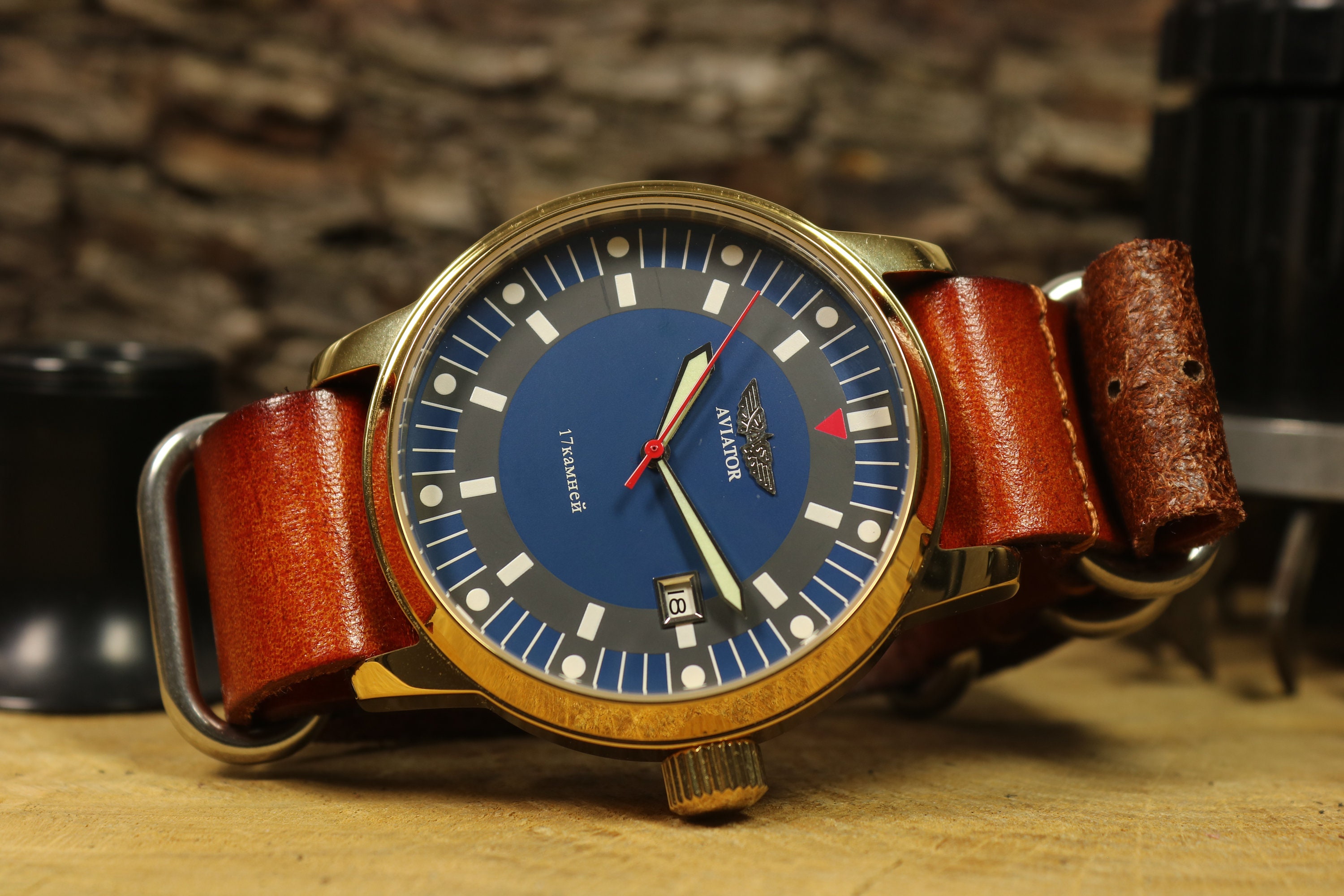 Soviet Watch Poljot Aviator Watch Gift for Him Vintage Mens Etsy