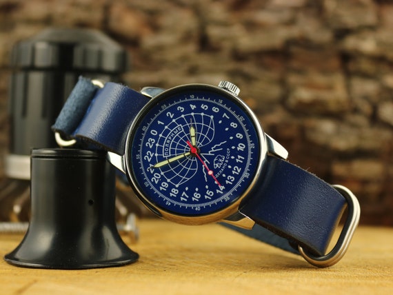 Soviet watch, Raketa Polar watch, 24 hour watch, … - image 3