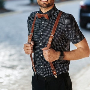 Men's Leather Suspenders. Groom and Groomsmen Leather - Etsy