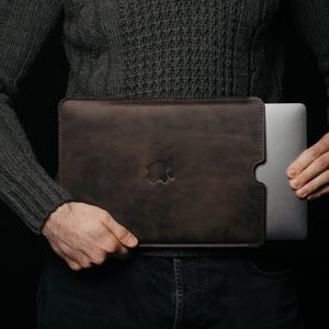 Genuine Leather MacBook Air Pro Cover 13&quot; 14&quot; 15&quot; 16&quot; Sleeve, M1 M2 M3 2024, Back to school, Leather Accessories for Him, Gift For Dad,