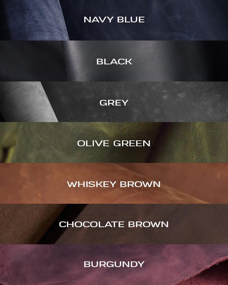 a bunch of different colors of leather on a table