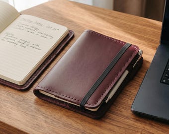 A4 A5 Leather Notebook Cover, Personalized Journal Cover, Leuchtturm1917 Cover, Hobonichi, Moleskine Gift, Back to school