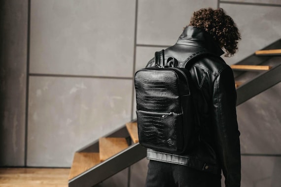 backpacks leather straps Premium Backpack Strap Set Color:phoebe-metallic-perch Anniversary gift for biker card slots Clam 14479 Gravity Elite
