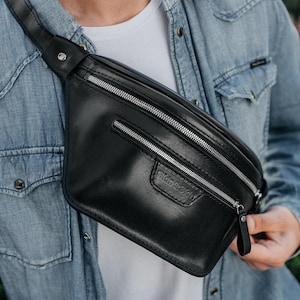 Sac banane en cuir pour homme, sac banane unisexe, pochette de voyage sur les hanches, sac banane décontracté, sac à bandoulière de festival
