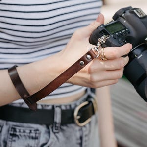 Adjustable Camera Wrist Strap, Stylish Leather Camera Strap, Travel Gift, Photographer Gift, Gifts For Her