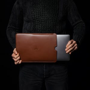 Capa de couro encerado para MacBook Air Pro de 13 polegadas, proteção minimalista para seus dispositivos eletrônicos, capa Crazy Horse.