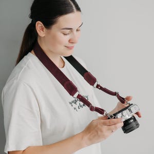 Genuine Leather Camera Neck Strap, Leather Camera Straps for DSLR, Travel Gift, Photographer Gift
