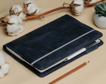 Leather Notebook Cover A4 A5 A6 B5 B6, Personalized Journal Cover,Leuchtturm1917 Cover, Moleskine Large, Hobonichi Cover, Gift for Dad