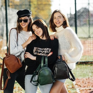 Sac à dos en cuir pour femme, petit sac à main décontracté, cadeau pour adolescente, mini sac à dos urbain pour femme ou enfant