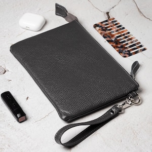 Cartera de cuero personalizada, cartera con diseño personalizado, bolso personalizable hecho a mano, regalo para ella