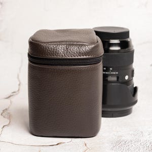 Stylish Camera Lens Case, Customizable Camera Lens Leather Bag, Gift for Photographer, Friend Gift Idea