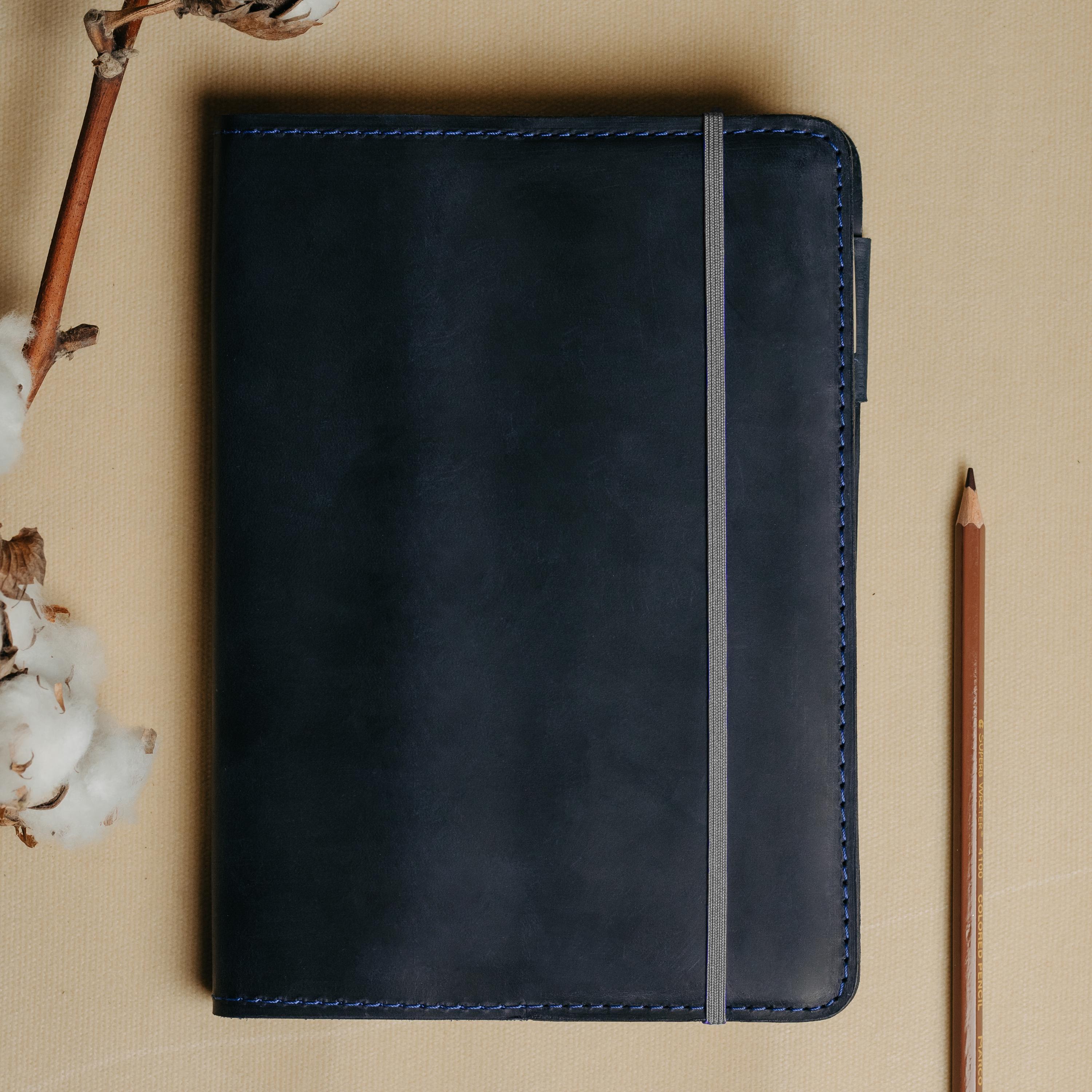 Custom Leather Notebook Cover A5 B5, Personalized Journal Cover