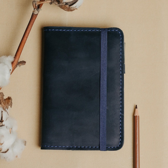 Personalized A6 Leather Notebook Cover with Pockets, Custom Refillable Journal Sleeve, Customizable Planner Cover, Back to school