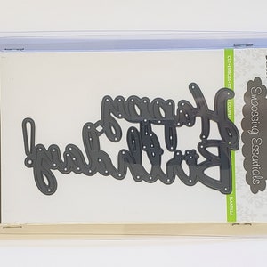 Darice Paper Cutting Dies, Happy Birthday, 1 pc | metal craft dies for card making and scrapbooking, use with Cuttlebug and Sizzix | 2014-24