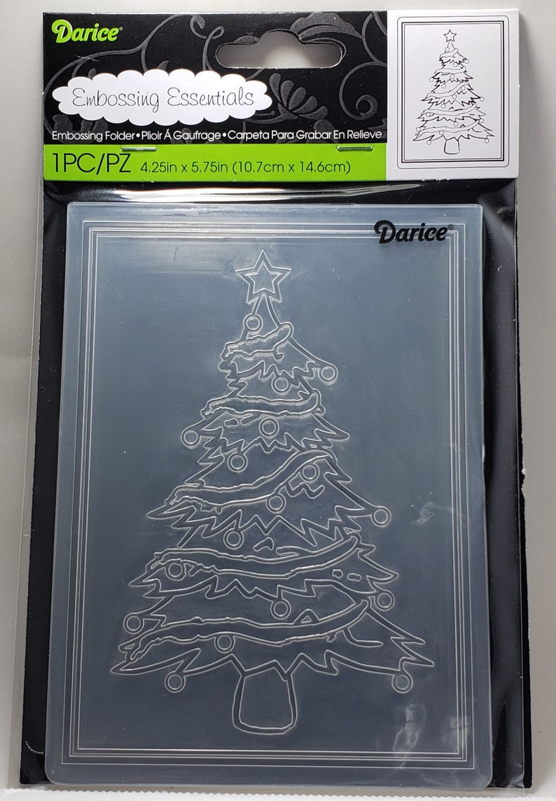 Embossing Folder Darice Christmas Tree 4.25 x 5.75 Etsy