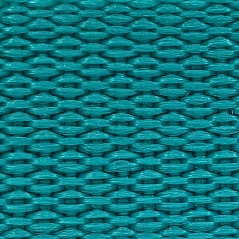 1" Lightweight Polypropylene Webbing by the yard, 30+ colors Aqua