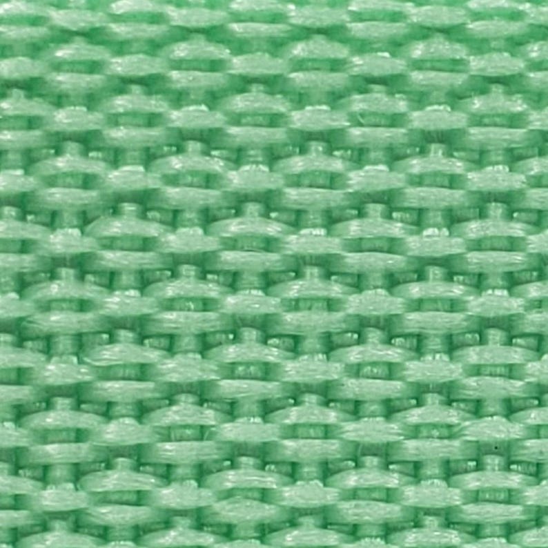 1" Lightweight Polypropylene Webbing by the yard, 30+ colors Mint Green