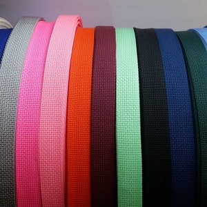 1 Webbing by the yard, 25 colors, lightweight Polypropylene for tote bag handles, keyfob wristlet straps, dog collars, bag image 6