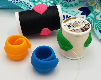 Thread Spool Huggers and Fabric Wraps 4pc and 8pc - Prevents unwinding threads | sewing notions, qsnap frame fabric holders