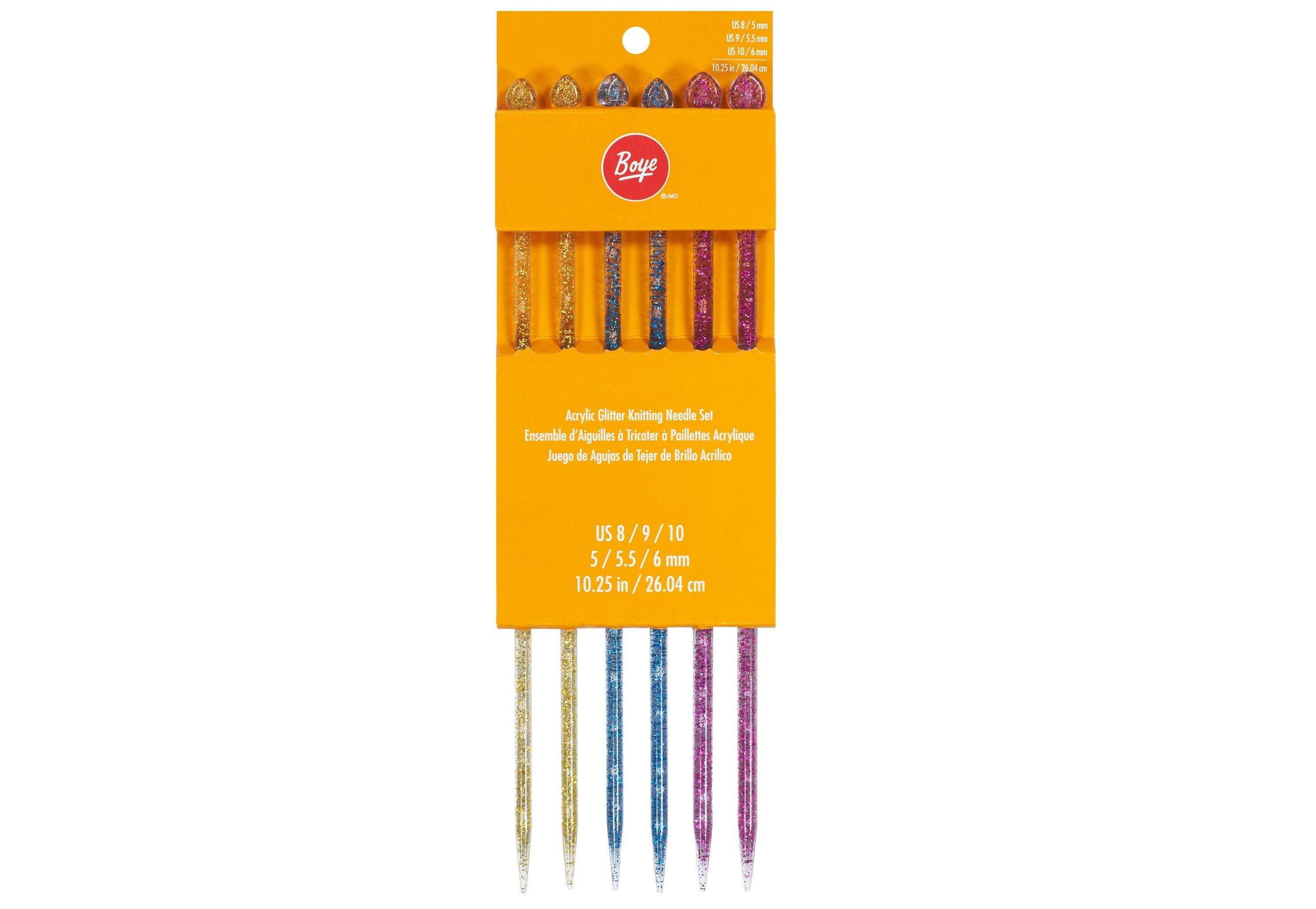 Boye Knitting Needle Set-classic Knitting Needle Set-3 Sizes US 8,9,10,  Aluminum Metal Knitting Needles 