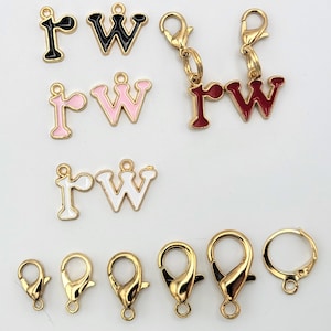 Right Side and Wrong Side Stitch Reminders, enamel letters with multiple color choices | stitch marker for knitting and crochet accessories