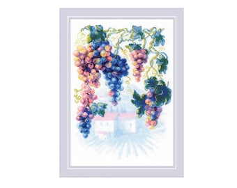 Riolis Generous Grapevine Cross Stitch Kit - 8.25"x11.75" 14-Count Botanical Design