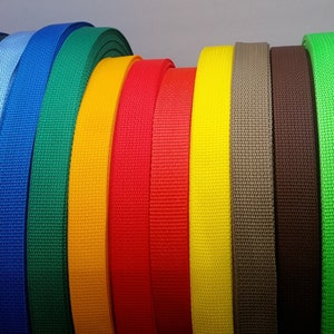 1 Webbing by the yard, 25 colors, lightweight Polypropylene for tote bag handles, keyfob wristlet straps, dog collars, bag image 5