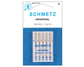Schmetz Universal Machine Needles - 5pc - Sizes 10/70, 12/80, 14/90