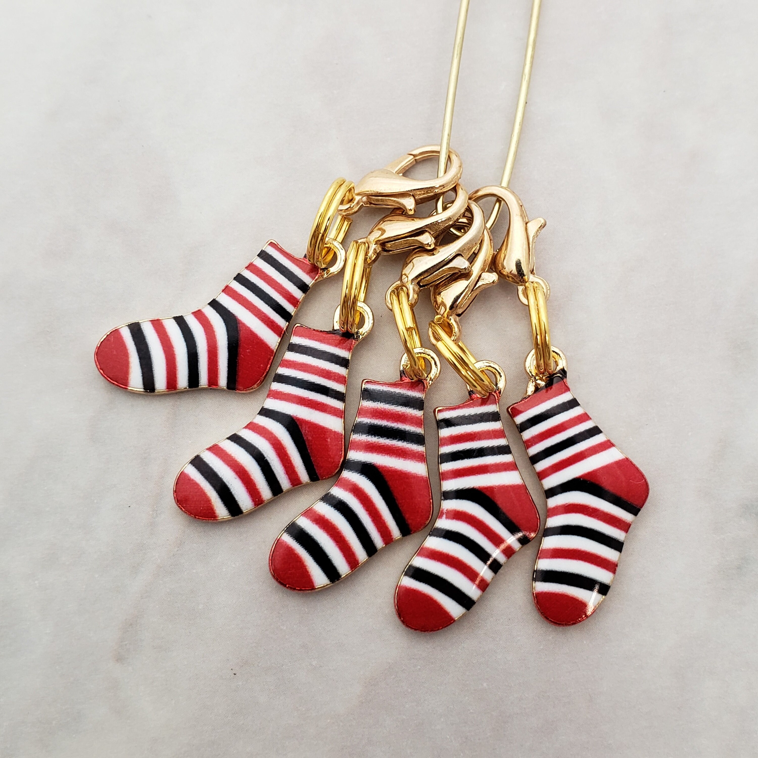 Sock Stitch Markers for Knitting 5pc Crochet stitch marker Etsy