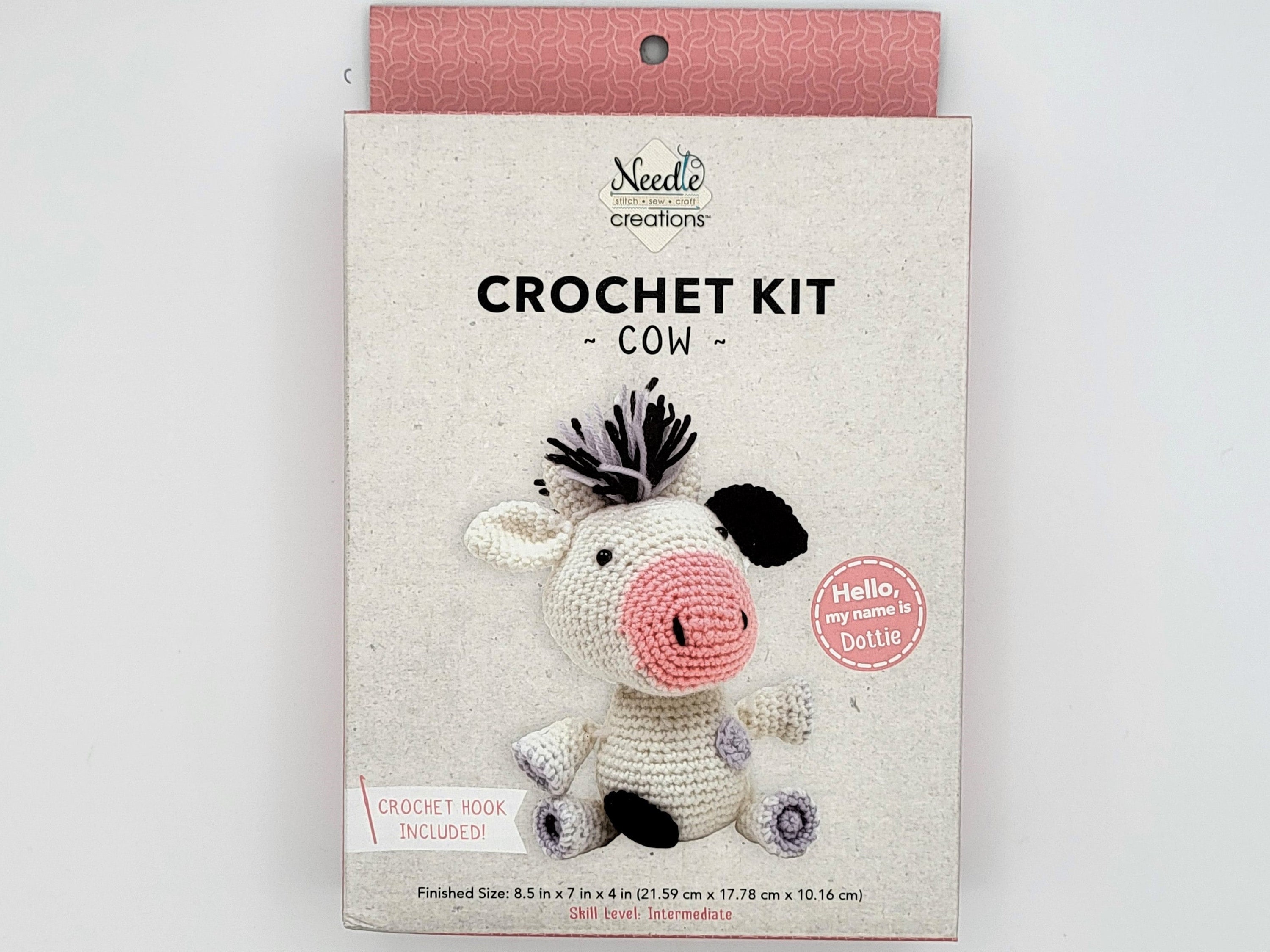 Fabric Editions Needle Creations Crochet Kit-Cow NCCRCHKT-COW