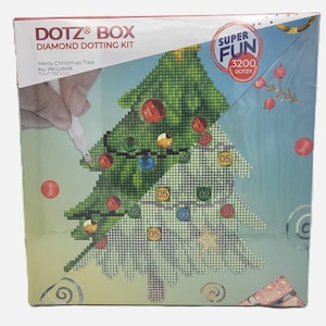 Diamond Dotz Diamond Art Box Kit 11&quot;X11&quot; - Merry Christmas Tree