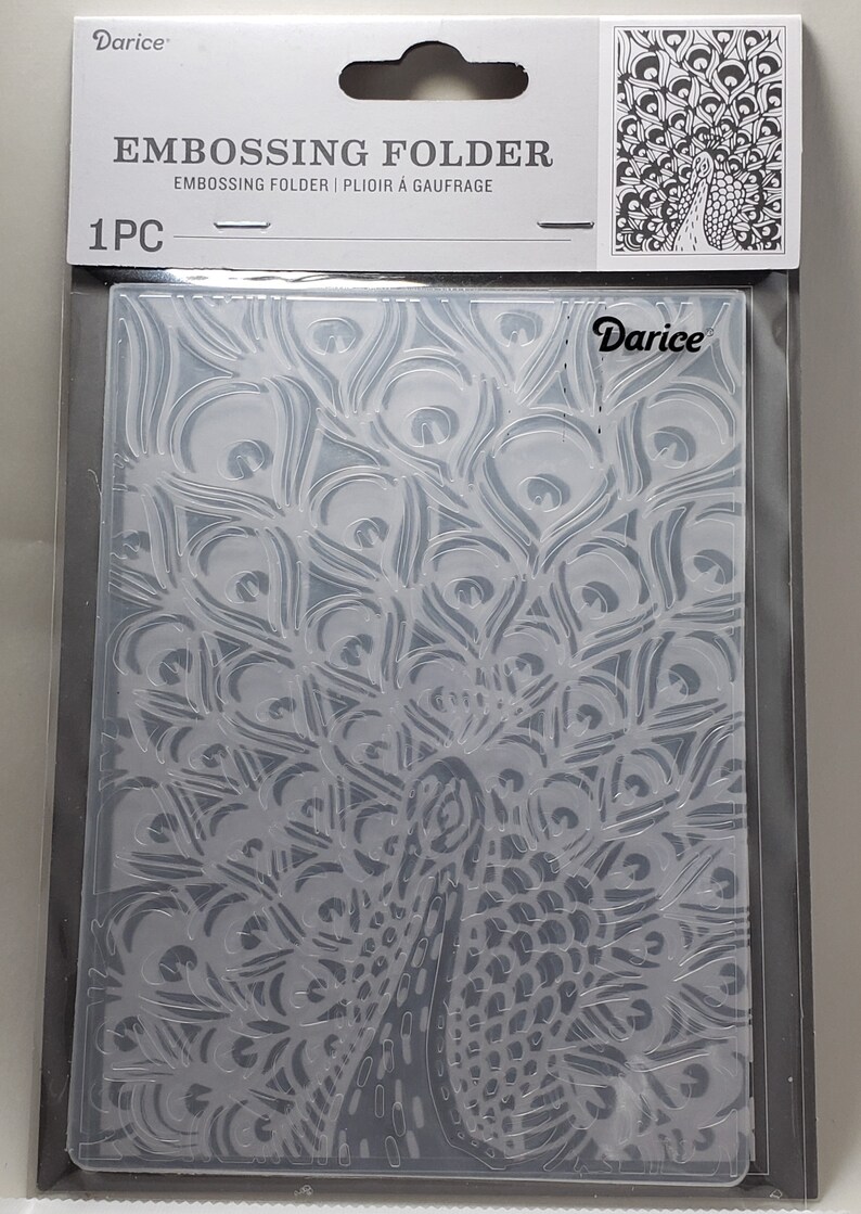 Darice Embossing Folder Peacock 4.25 x 5.75 size A2 Etsy