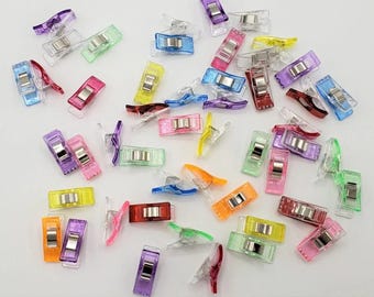 Mini Sewing clips, 25pc rainbow colors