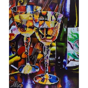 Diamond Dotz - Abstract Wine - 14x16&quot; Advanced - Diamond Painting Kit