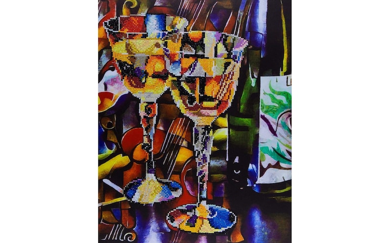 Diamond Art Kit 14x16" Advanced Abstract Wine