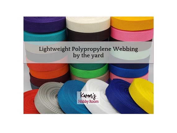 1" Lightweight Polypropylene Webbing by the yard, 30+ colors