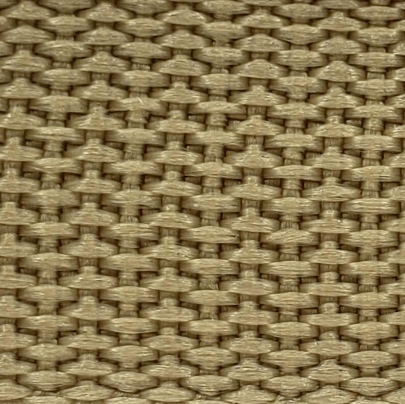 1" Lightweight Polypropylene Webbing by the yard, 30+ colors Khaki