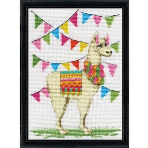 Counted Cross Stitch kit, Llama 5&quot; x 7&quot;, Design Works
