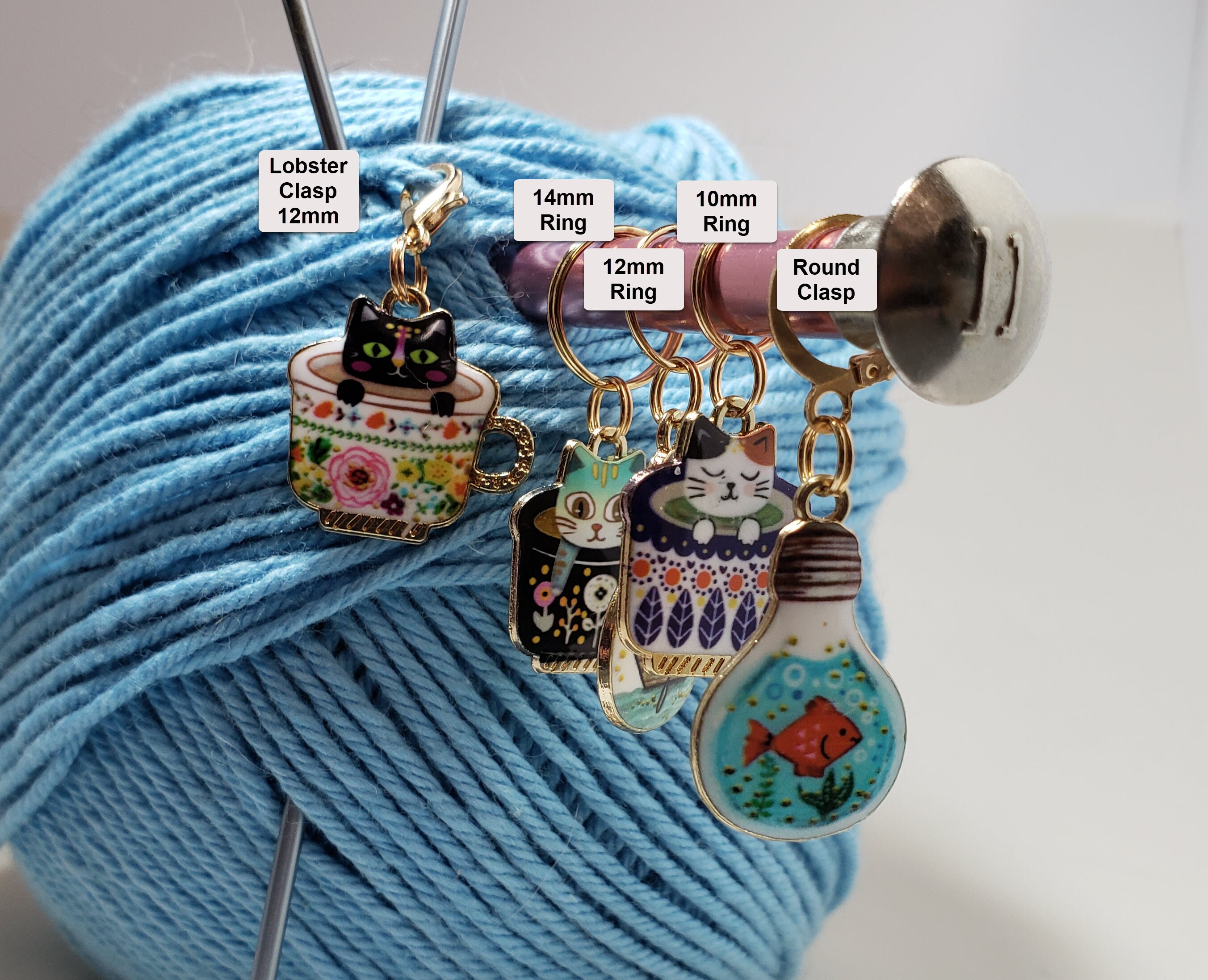 Bicycle Stitch Marker / Crochet Stitch Markers / Progress Keepers