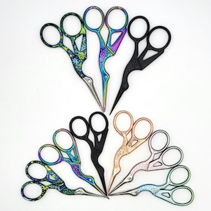 Small Craft Scissors, 3.50&quot; and 4.50&quot;, Crane | Embroidery scissors, thread snips, crochet and knitting supplies, cross stitch scissors